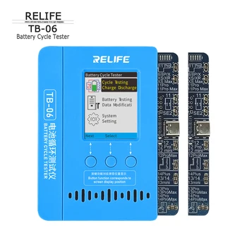 Тестер заряда батареи RELIFE TB-06 для IP8G-14 Pro Max Считывание и запись данных одновременного обращения Программатор восстановления данных 1
