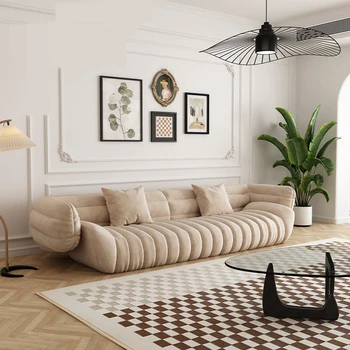 Тканевый диван 2023 Новая Французская Матовая Бархатная ткань Диван Арт-дизайн Кресло Мебель для гостиной в Европейском Идиллическом стиле 11