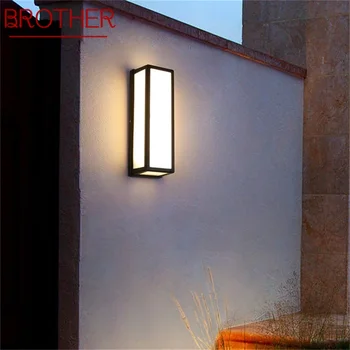 Уличные классические настенные бра BROTHER, светодиодная водонепроницаемая лампа IP65 для украшения домашнего балкона 16