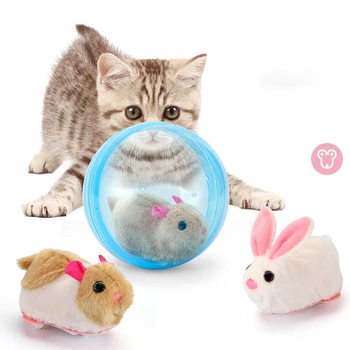 Умные игрушки для кошек, автоматический мяч для бега хомяка, Интерактивная игрушка для домашних животных с электрическим хомяком Для дрессировки кошек, Игрушка для котенка, Аксессуары для домашних животных 11
