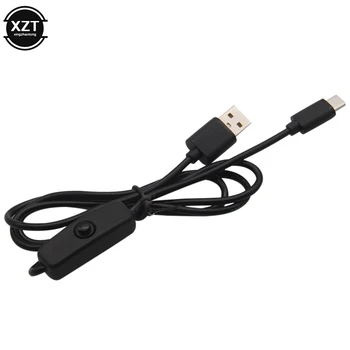 универсальный кабель для зарядки USB Type C длиной 1 м с переключателем включения/выключения для мобильного телефона Raspberry Pi 4 An-droid