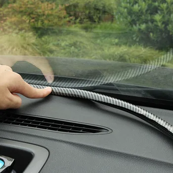 Уплотнительная прокладка для заполнения зазоров на приборной панели автомобиля из углеродного волокна длиной 1,6 м Резиновая Уплотнительная прокладка Многофункциональная Резиновая прокладка Автомобильные Аксессуары 5