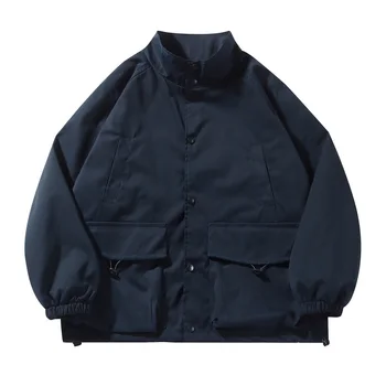 Функциональная штурмовая куртка для пар, японская мода, уличная куртка Crago с полувысоким воротником и несколькими карманами, уличная одежда, пальто для мужчин 18