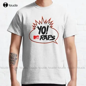 Футболка с логотипом Yo Mtv Raps, классическая футболка на заказ, футболка с цифровой печатью для подростков, унисекс, модная забавная новинка Xs-5Xl 6