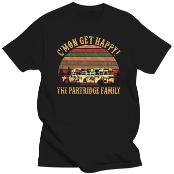 Футболка Унисекс C'Mon Get Happy, футболка Семейства Партридж, футболка свободного размера с классическими фильмами 3