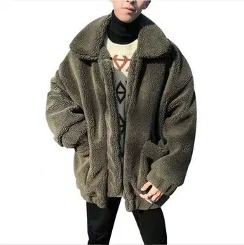 Хлопковое пальто из плотной шерсти ягненка, новая мужская зимняя стеганая куртка в гонконгском стиле, студенческая теплая куртка, мужская одежда 4