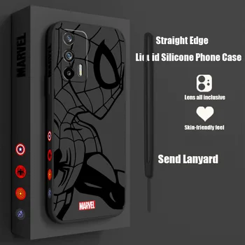 Чехол для телефона Marvel Iron Man Spiderman Для OPPO Reno 9 8 7 SE 6 5 3 2 Z Pro Plus Lite Snapdragon Liquid С левой Веревочной Крышкой 2