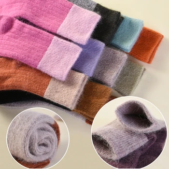 Шерстяные носки для девочек от 2 до 12 лет, детские носки для маленьких девочек, детские носки для мальчиков, милые зимние женские леггинсы для малышей, одежда 12