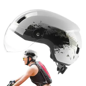 Шлемы Halfs Мотоциклетные Мужские шлемы Halfs Мотоциклетные с защитными очками, солнцезащитным козырьком с открытым лицом, быстроразъемной пряжкой, велосипедные 5