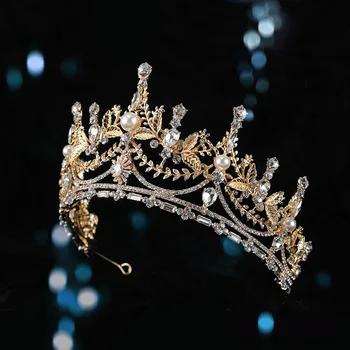 Элегантная Свадебная Корона в Корейском стиле, Повязка на голову, Тиара со стразами, головной Убор для принцессы, украшения и Аксессуары для волос 8