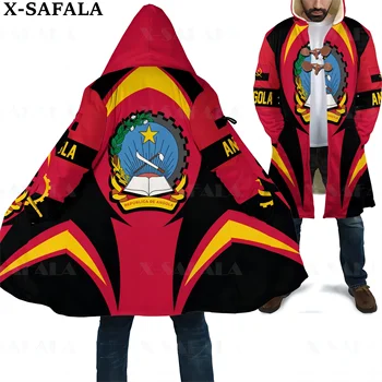 Эмблема Анголы, Флаг Страны, искусство, толстый теплый плащ с капюшоном и 3D принтом, мужское пальто, Ветрозащитная флисовая накидка, халат, одеяло-1 5