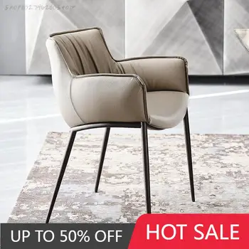 Эргономичные Стулья для гостиной, Роскошные современные минималистичные стулья в итальянском стиле, Опора для спинки для гостиной, Мебель для дома 5