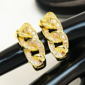 Ювелирные кольца из циркона в спиральном стиле из 5 предметов, ювелирные изделия из 18-каратного золота с покрытием, модные ювелирные изделия для вечеринок 52130